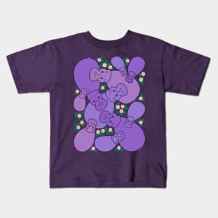 Hippo Pond - Purple Kids T-Shirt